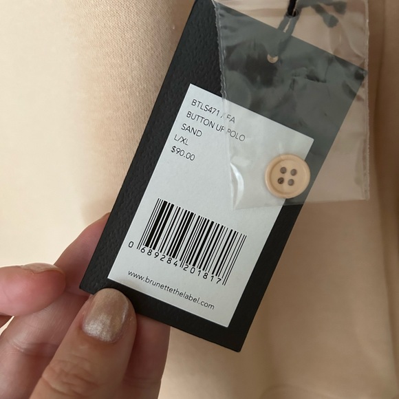 Brunette the Label L/XL Creamy Fawn Beige Sweatshirt NWT - Picture 4 of 4